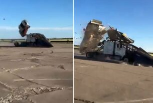 'Caminhão mais forte do mundo' destrói 16 carros, dois barcos e dois trailers: 'Imparável'