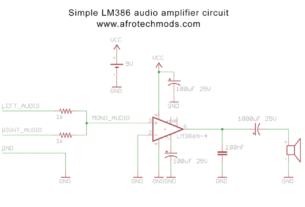 Amplificador de áudio LM386