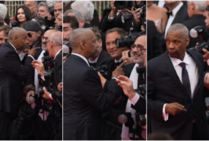 Denzel Washington discute com fotógrafo no tapete vermelho de Cannes