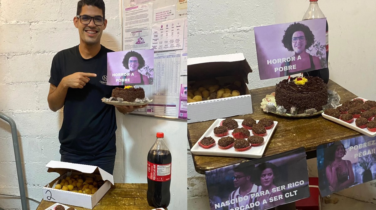 Maria de Fátima, de 'Vale tudo', vira tema de aniversário na Bahia e Bella Campos se diverte