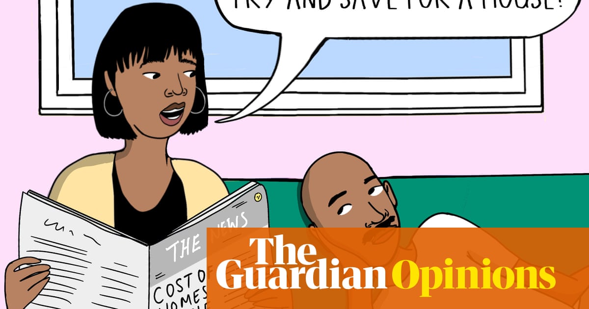 Sarah Akinnterinwa em bandeiras vermelhas políticas - desenho animado