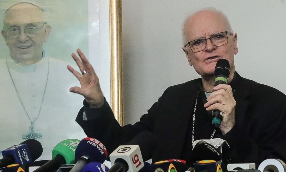 ‘Nós estamos muito felizes porque a eleição transcorreu bem em tempo muito breve’, comentou dom Odilo Scherer