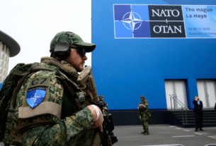 Às vésperas da cúpula em Haia, manifestantes protestam contra a OTAN, gastos militares e guerra com Irã