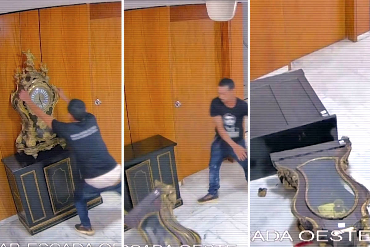 Homem que destruiu relógio de dom João 6º no 8/1 é solto - 19/06/2025 - Poder