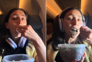 Influencer viraliza após preparar salada com ovos cozidos 'fedorentos' em voo