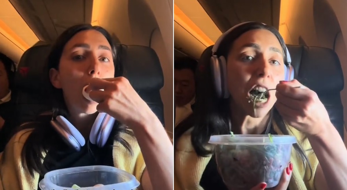 Influencer viraliza após preparar salada com ovos cozidos 'fedorentos' em voo