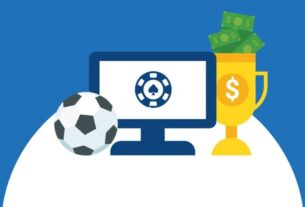 Arte gráfica com símbolos relacionados a esportes e bets (casas de apostas)