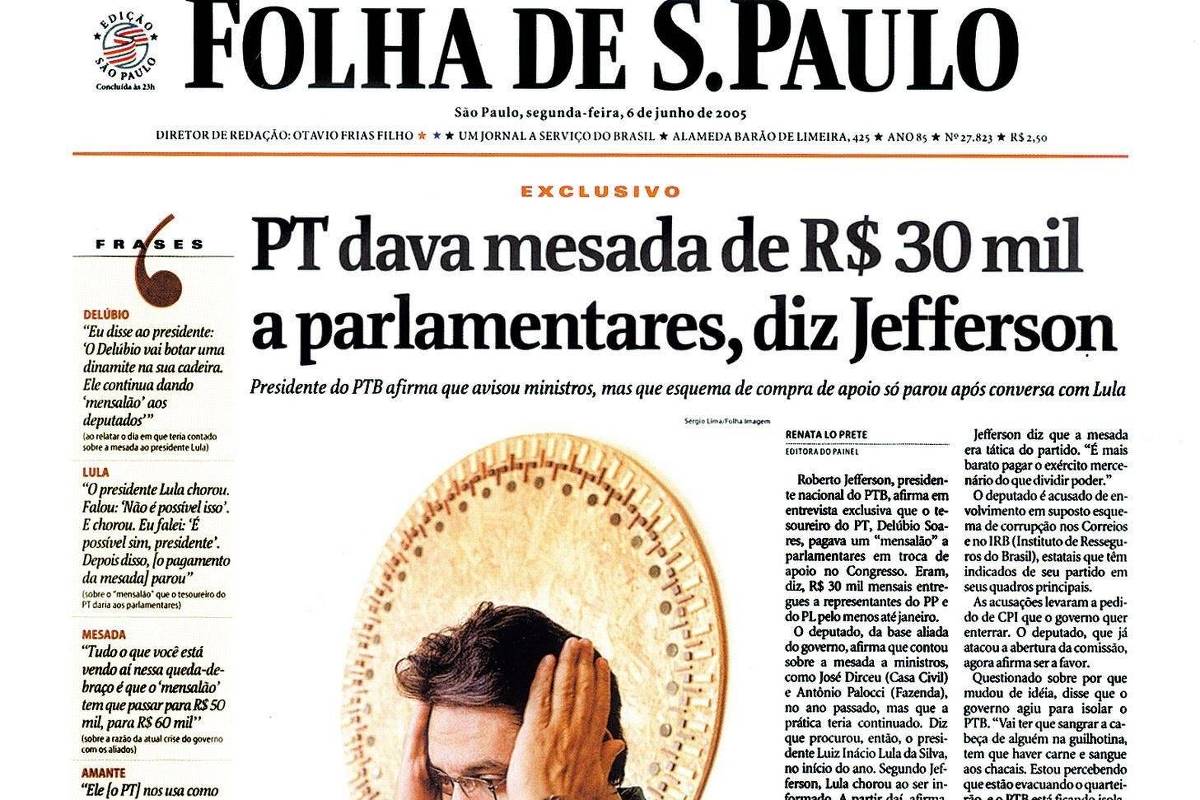 Mensalão, 20, abalou primeiro governo de Lula; entenda - 01/06/2025 - Poder