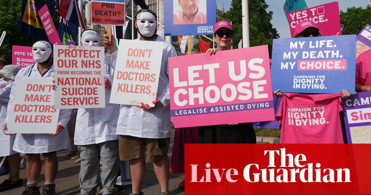 O debate de parlamentares ajudou a morte antes da votação do Crunch - UK Politics Live | Política