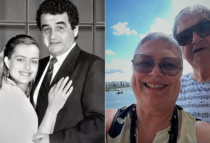 Otávio Augusto surge em cliques com a mulher, musa da TV nos anos 80, em aniversário de casamento: 'Passou tão rápido'