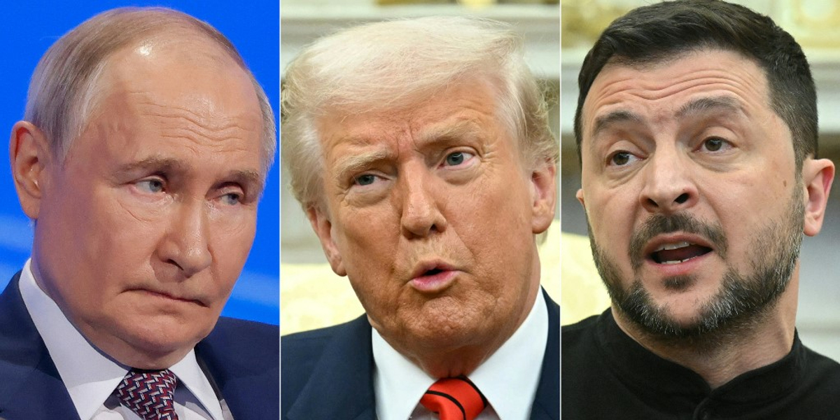 Putin-Trump-Zelensky Reunião 'improvável em breve'