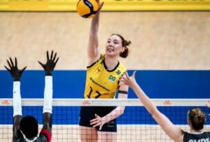 Seleção brasileira feminina de vôlei vence o Canadá por 3 sets a 0 na Liga das Nações