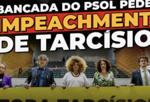 Bancada do Psol na Alesp pede impeachment de Tarcísio