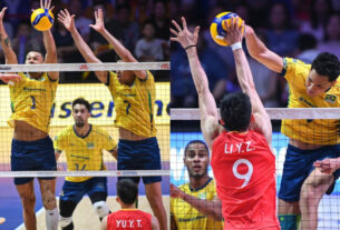 Brasil vira, vence China e se classifica às semifinais da Liga das Nações de Vôlei