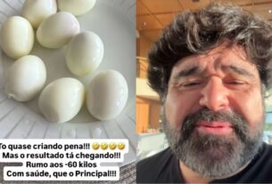 Cantor Fabiano Menotti compartilha marmita fitness e brinca: ‘Me tornei maromba’