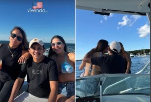 Manoel Gomes, do hit 'Caneta Azul', curte passeio de lancha em 'trisal' após separação e perda de bebê
