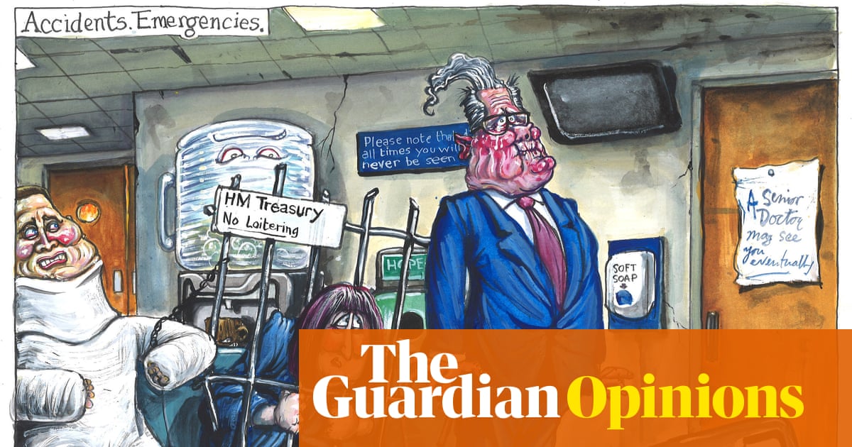Martin Rowson na greve dos médicos na Inglaterra - desenho animado