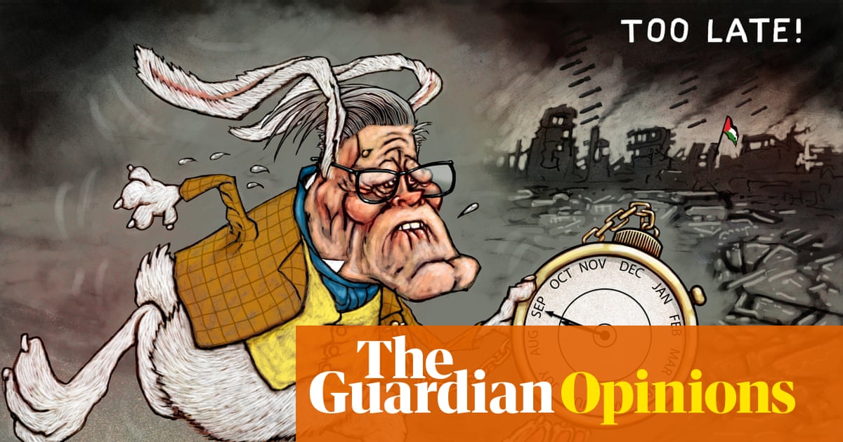 Stephen Lillie na ação tardia de Keir Starmer sobre Gaza - desenho animado