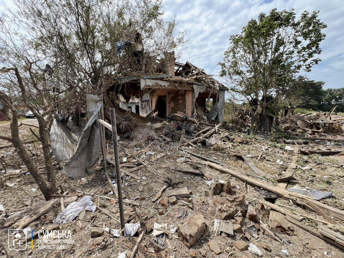 Sumy Village atingida pela bomba russa; Dois mortos, casas destruídas