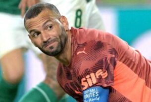Weverton, goleiro do Palmeiras, em lance do segundo gol do Chelsea.